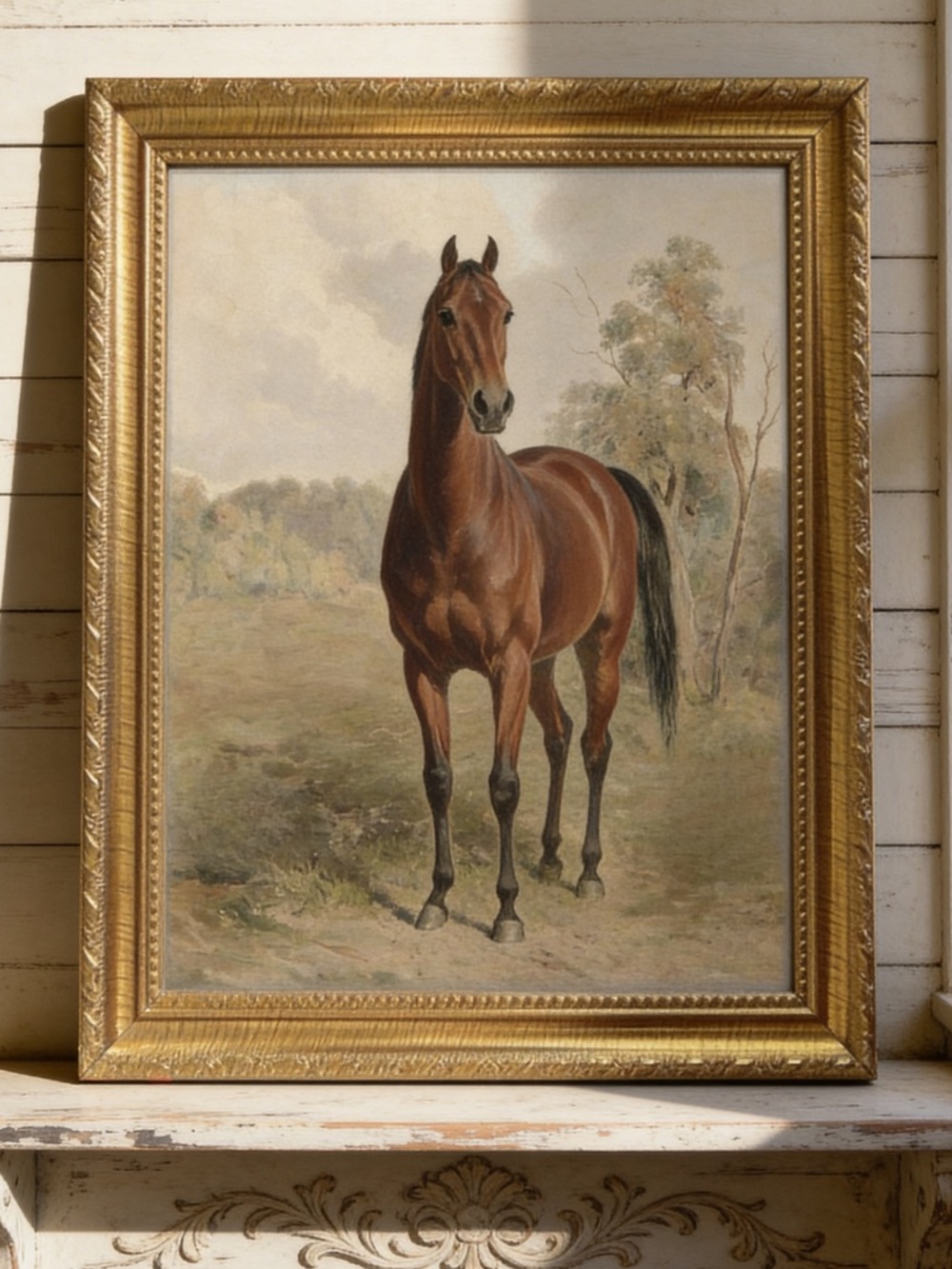 Estate Horse Portrait Framed Art